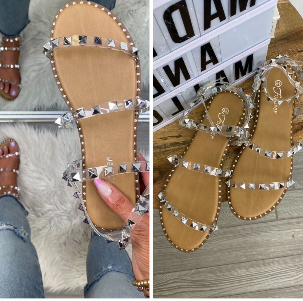 Bold Ambitions Strap Studded Sandals Size 6.5